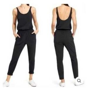 Athleta Black Shoreline Jumpsuit Size 10